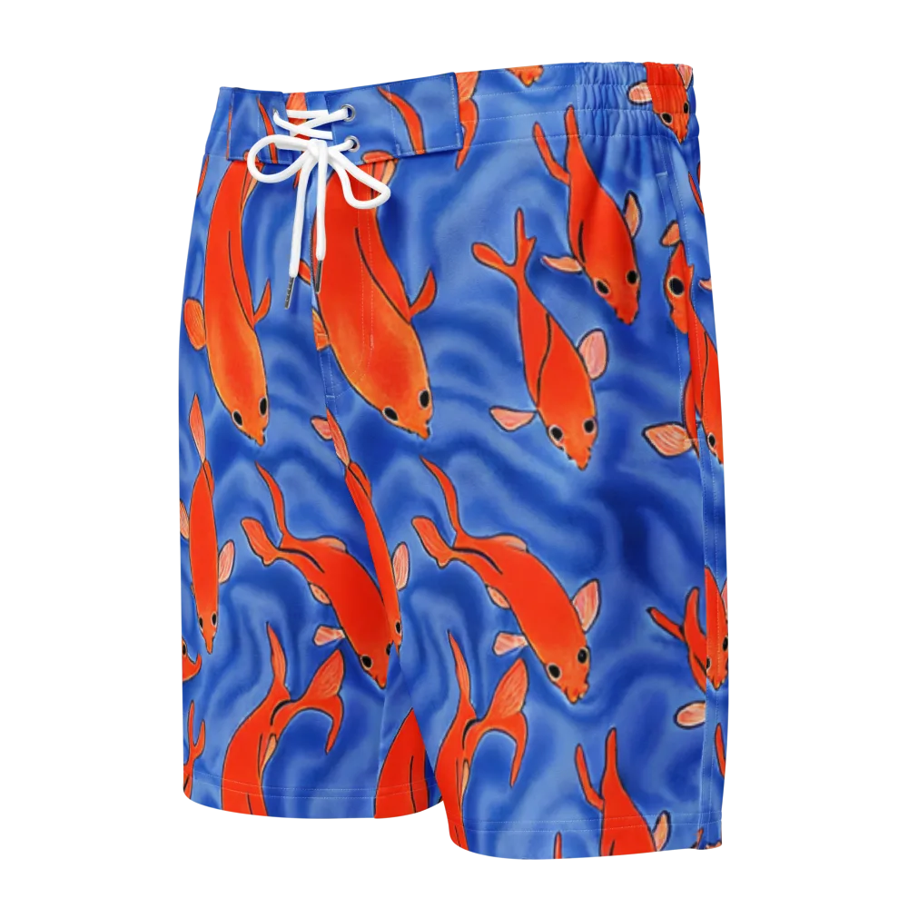 Ember Tide on Men's Board Shorts — Front