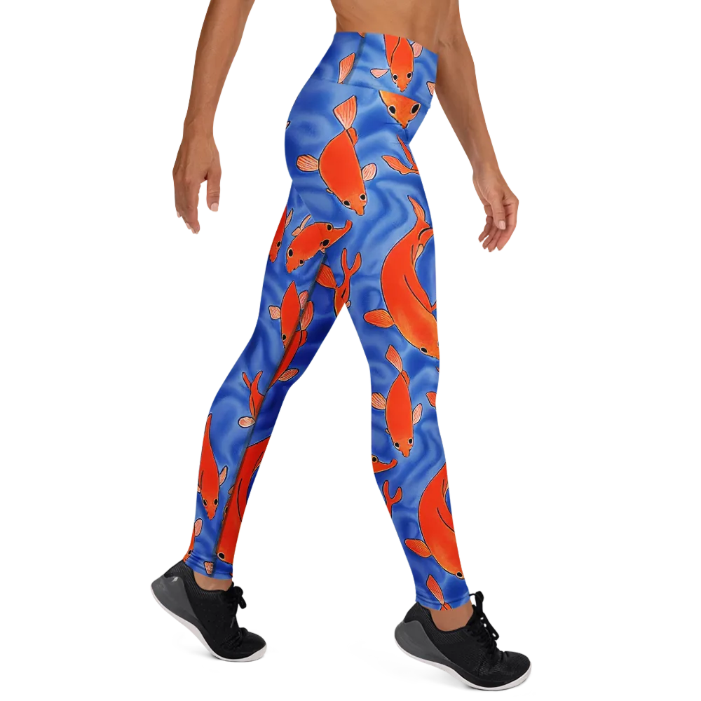 Ember Tide on Yoga Leggings — Right