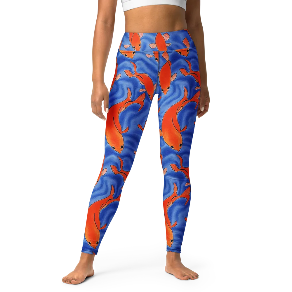 Ember Tide on Yoga Leggings — Front