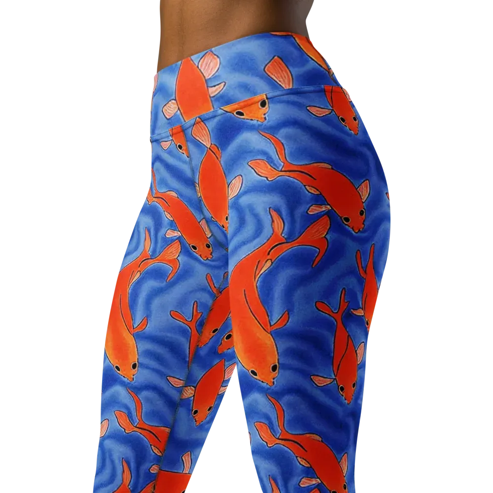 Ember Tide on Yoga Leggings — Left Front