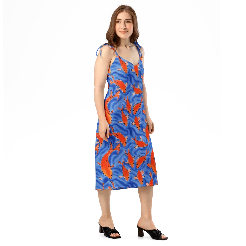 Ember Tide on Slip Dress — Right Front
