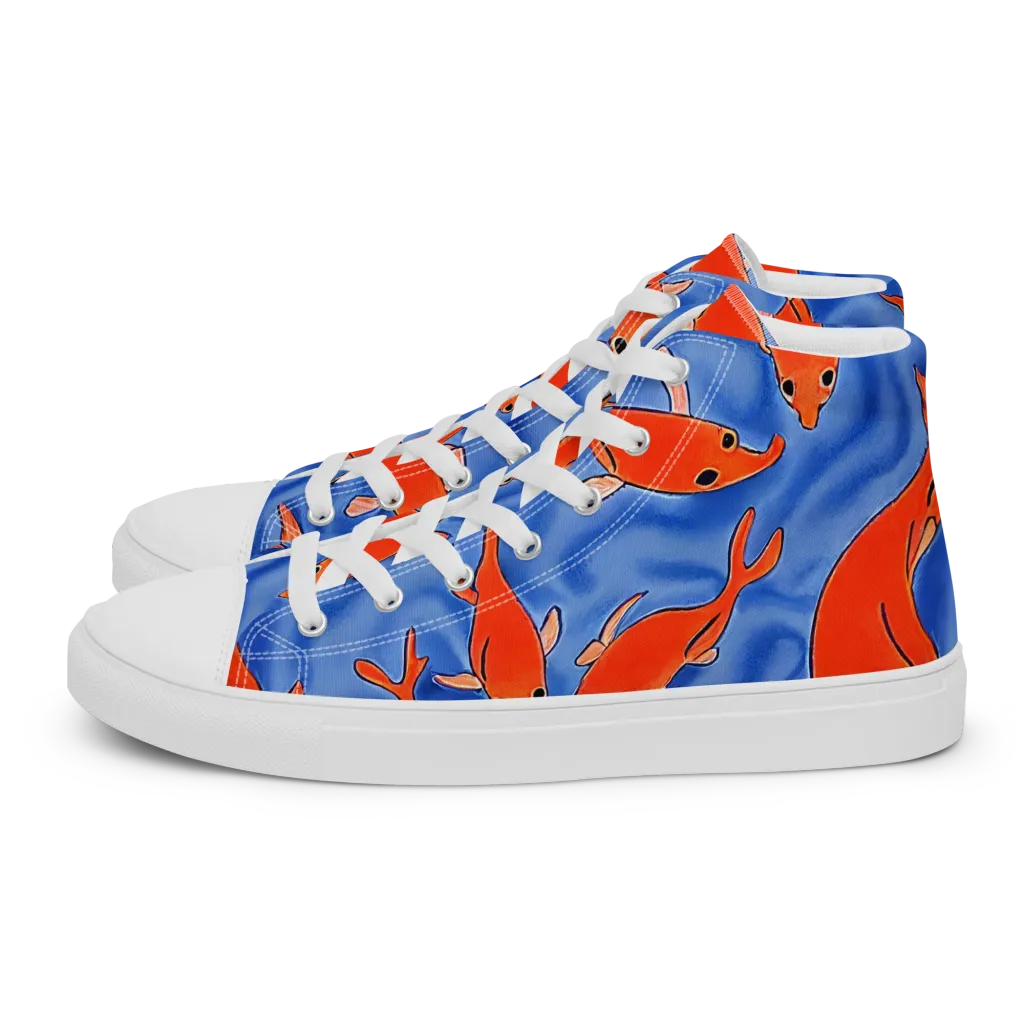 Ember Tide on Women's High Top Canvas Shoes — Left