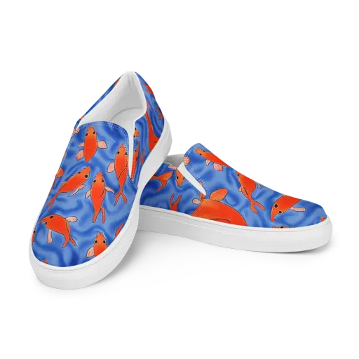 Ember Tide on a Men's Slip-On Canvas Shoes