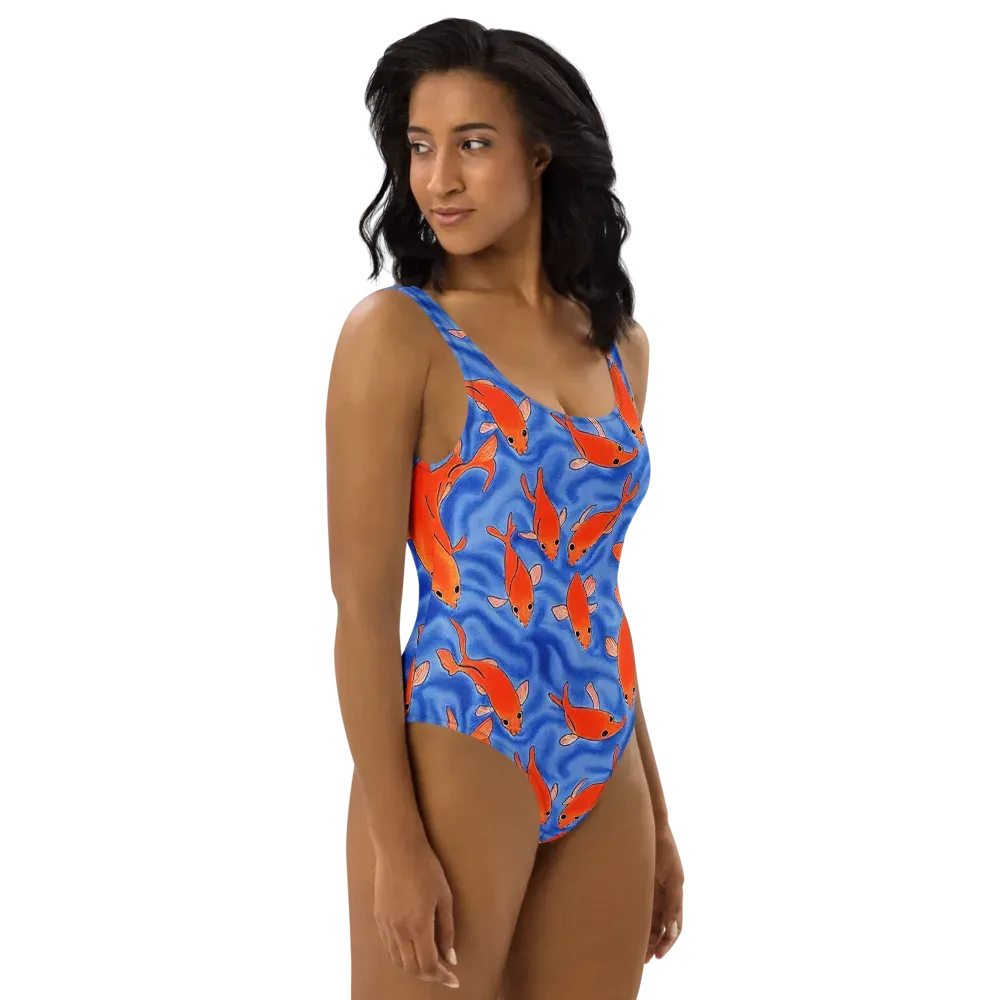 Ember Tide on One-Piece Swimsuit — Right
