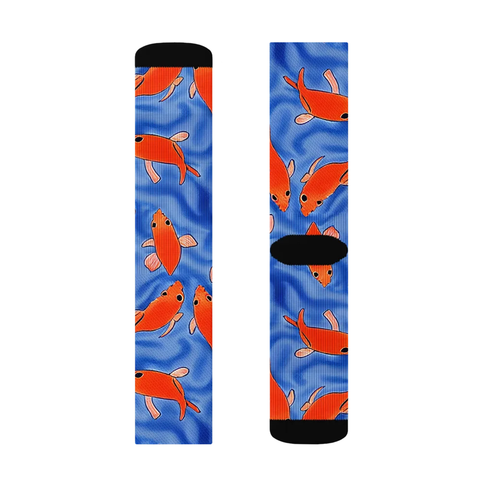 Ember Tide on Socks — Left Sock