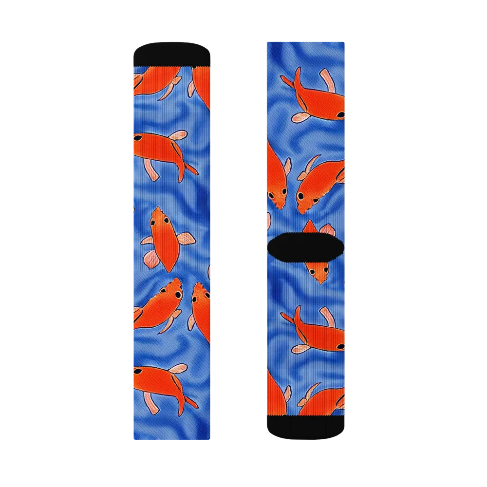 Ember Tide on Socks — Right Sock