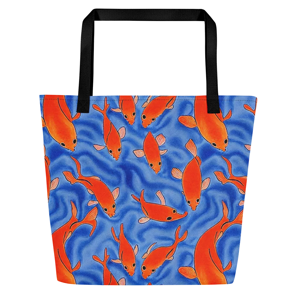 Ember Tide on Large Tote Bag W/ Pocket — Front