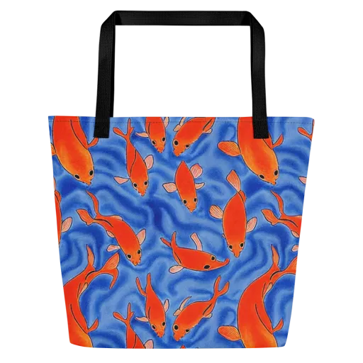 Ember Tide on a Large Tote Bag W/ Pocket