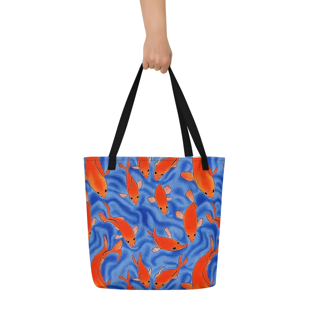 Ember Tide on Large Tote Bag W/ Pocket — Front