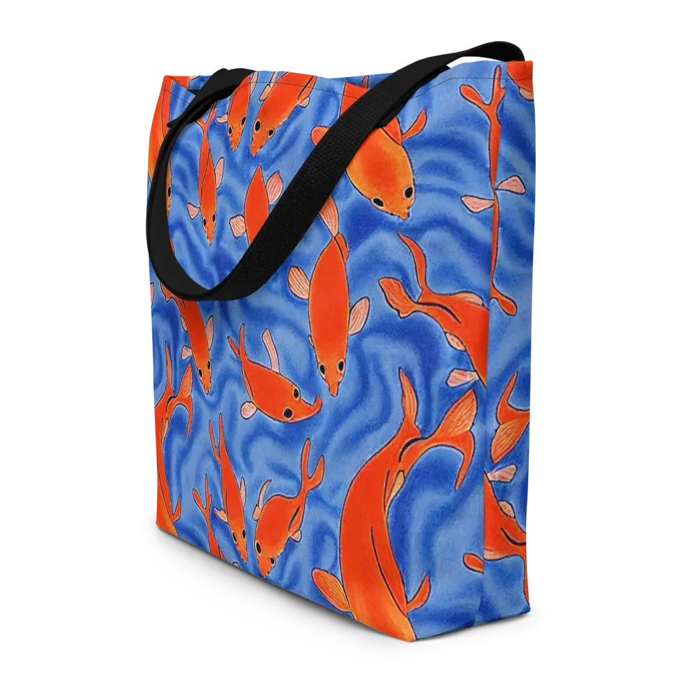 Ember Tide on Large Tote Bag W/ Pocket — Front
