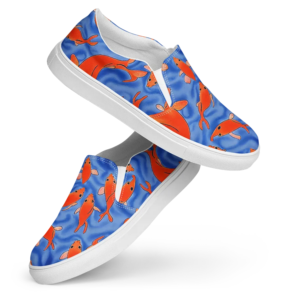 Ember Tide on Women's Slip-On Canvas Shoes — Front