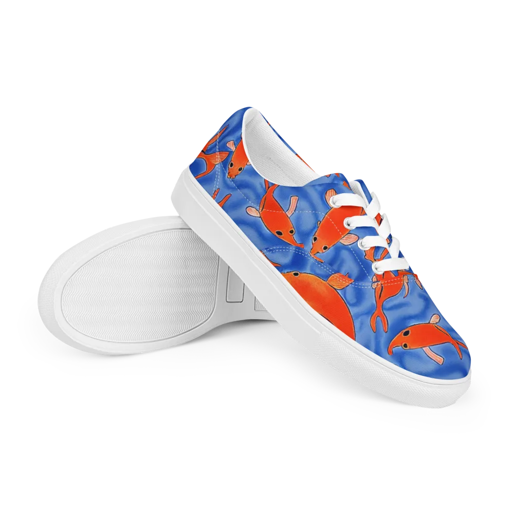 Ember Tide on Men's Lace-Up Canvas Shoes — Right Front