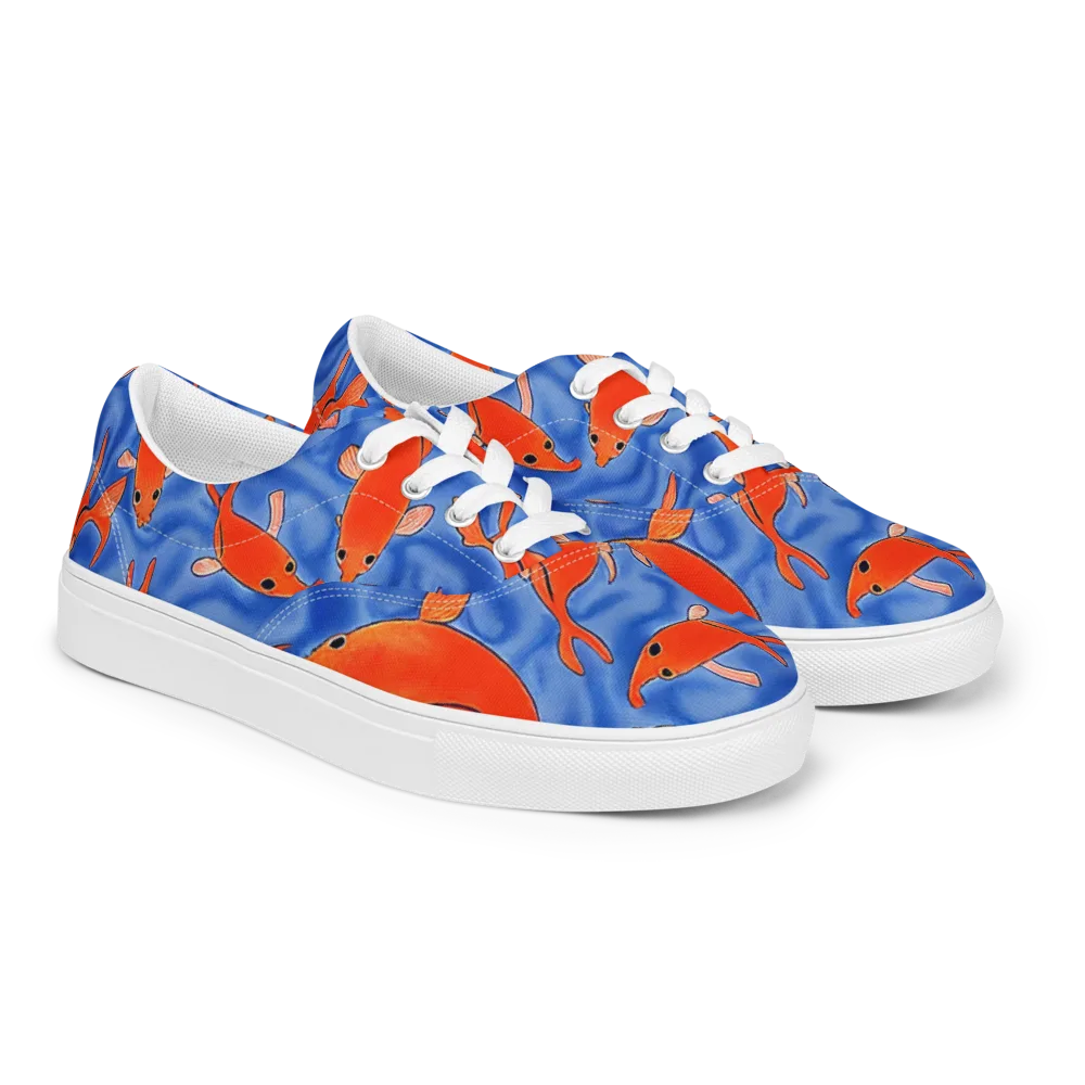 Ember Tide on Men's Lace-Up Canvas Shoes — Right Front