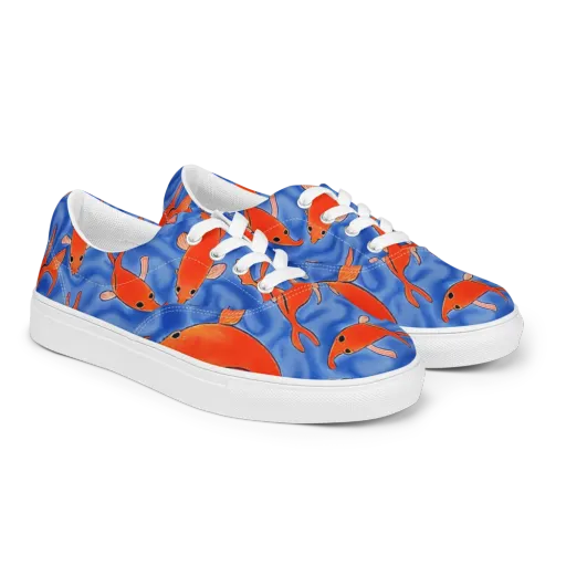 Ember Tide on a Men's Lace-Up Canvas Shoes