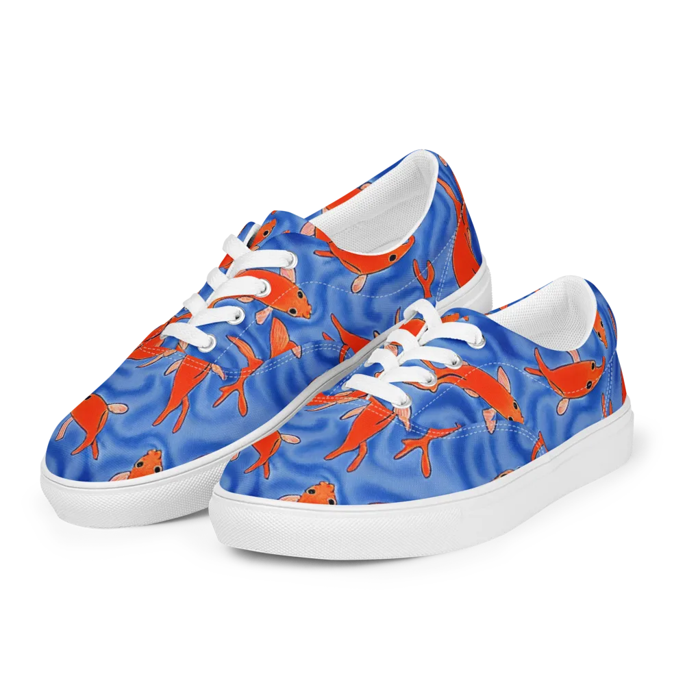 Ember Tide on Men's Lace-Up Canvas Shoes — Left Front