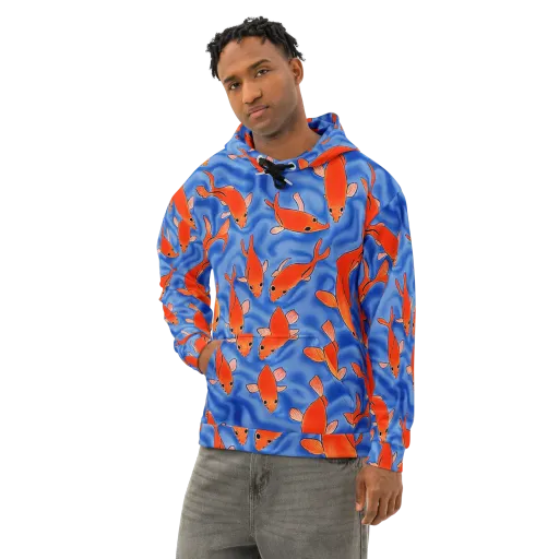 Ember Tide on a Cotton Hoodie
