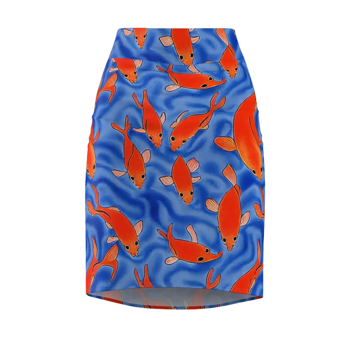 Ember Tide on Pencil Skirt — Front