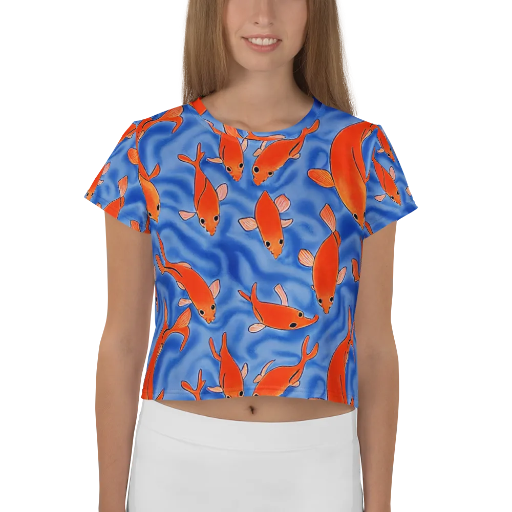 Ember Tide on Crop Tee — Front