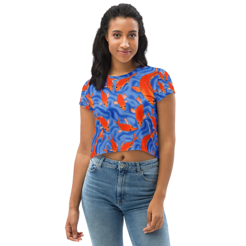 Ember Tide on Crop Tee — Front