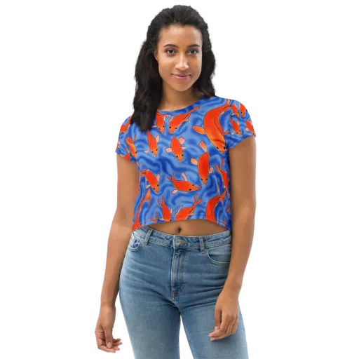Ember Tide on a Crop Tee