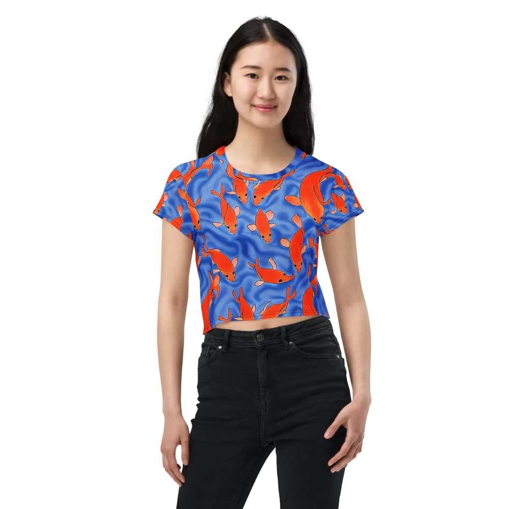 Ember Tide on Crop Tee — Front