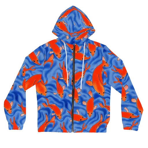 Ember Tide on a Women's Full-Zip Hoodie