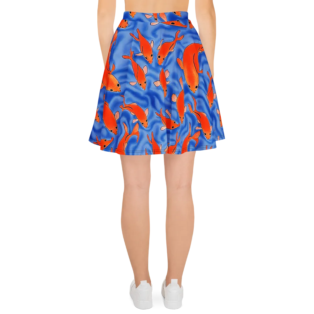 Ember Tide on Skater Skirt — Back