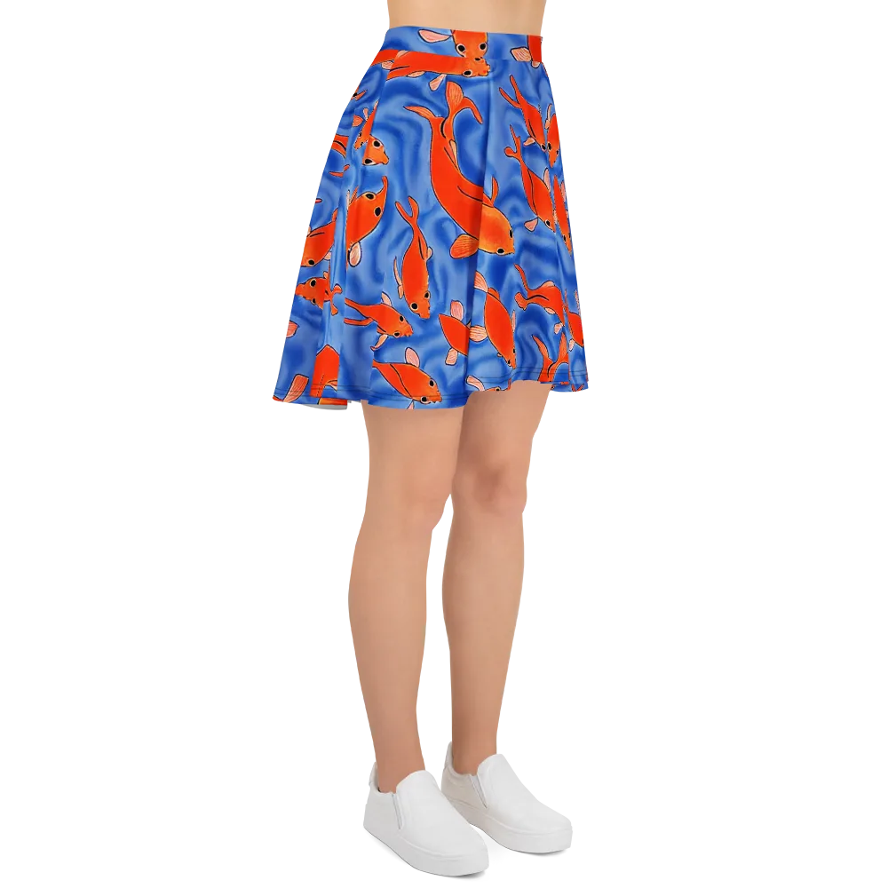 Ember Tide on Skater Skirt — Right