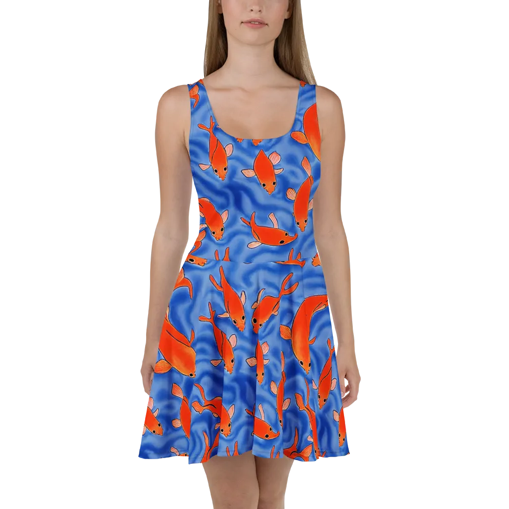 Ember Tide on Skater Dress — Front
