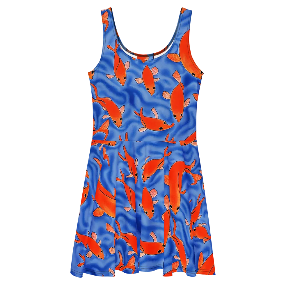 Ember Tide on Skater Dress — Front