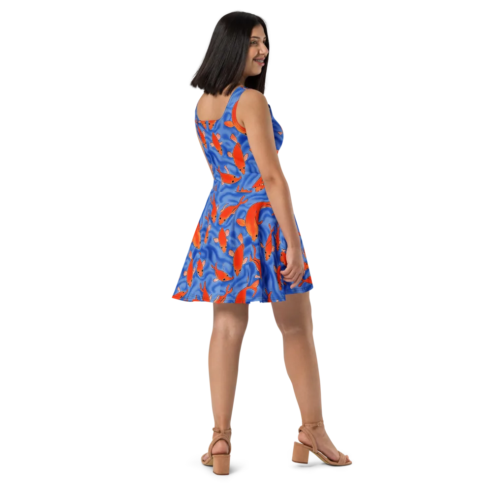 Ember Tide on Skater Dress — Right