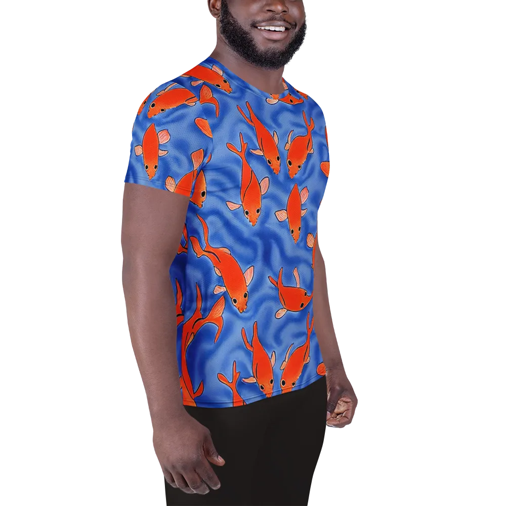 Ember Tide on Men's Athletic T-Shirt — Right
