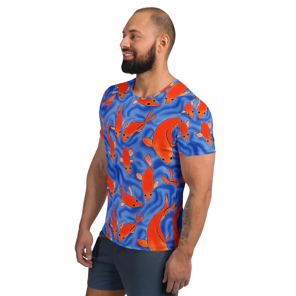 Ember Tide on Men's Athletic T-Shirt — Left