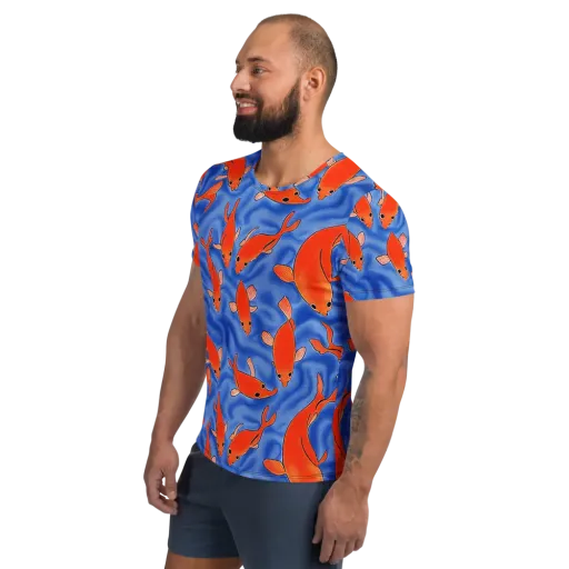 Ember Tide on a Men's Athletic T-Shirt