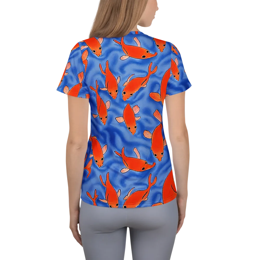 Ember Tide on Women's Athletic T-Shirt — Back