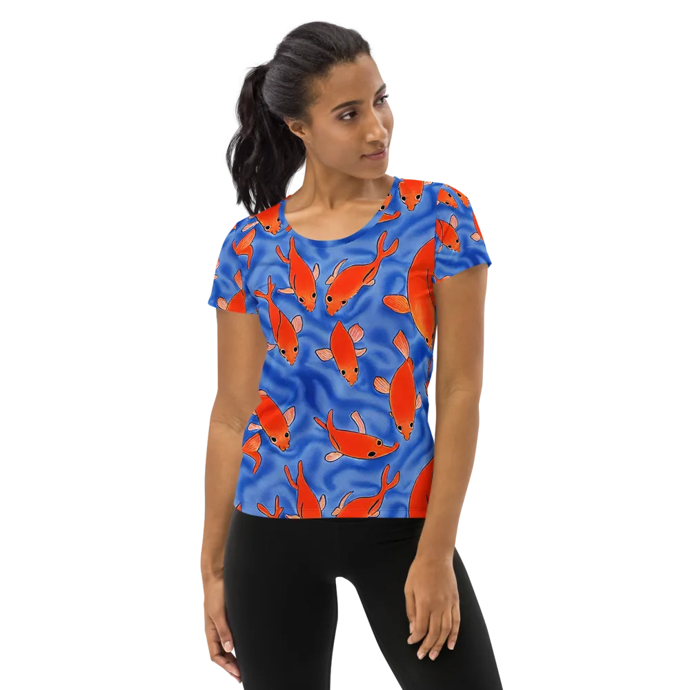 Ember Tide on Women's Athletic T-Shirt — Front