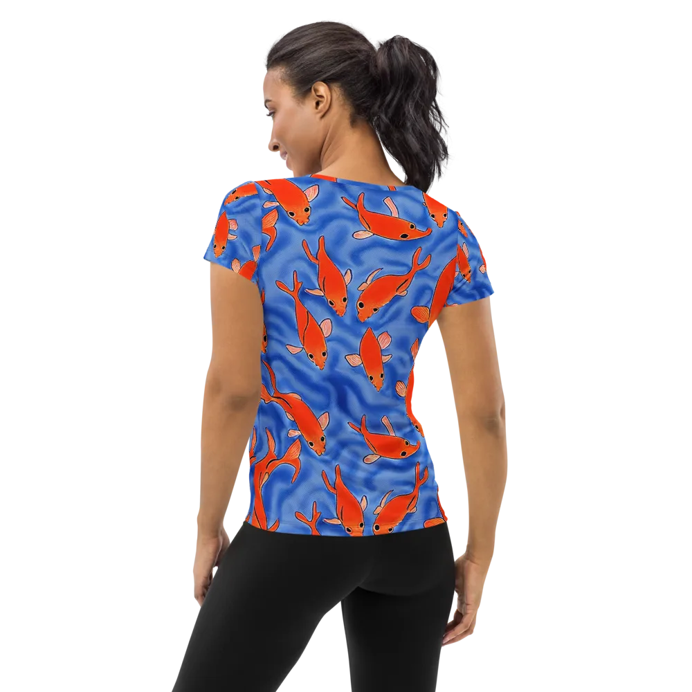 Ember Tide on Women's Athletic T-Shirt — Back