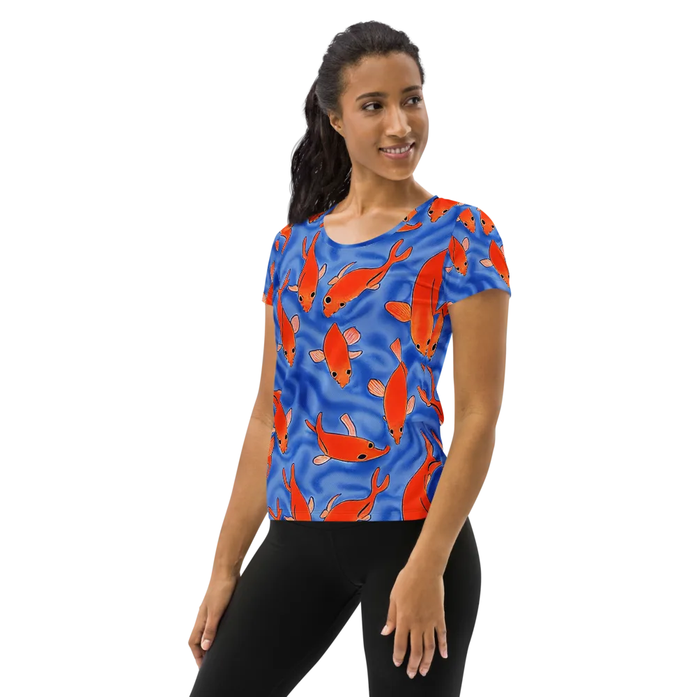 Ember Tide on Women's Athletic T-Shirt — Left