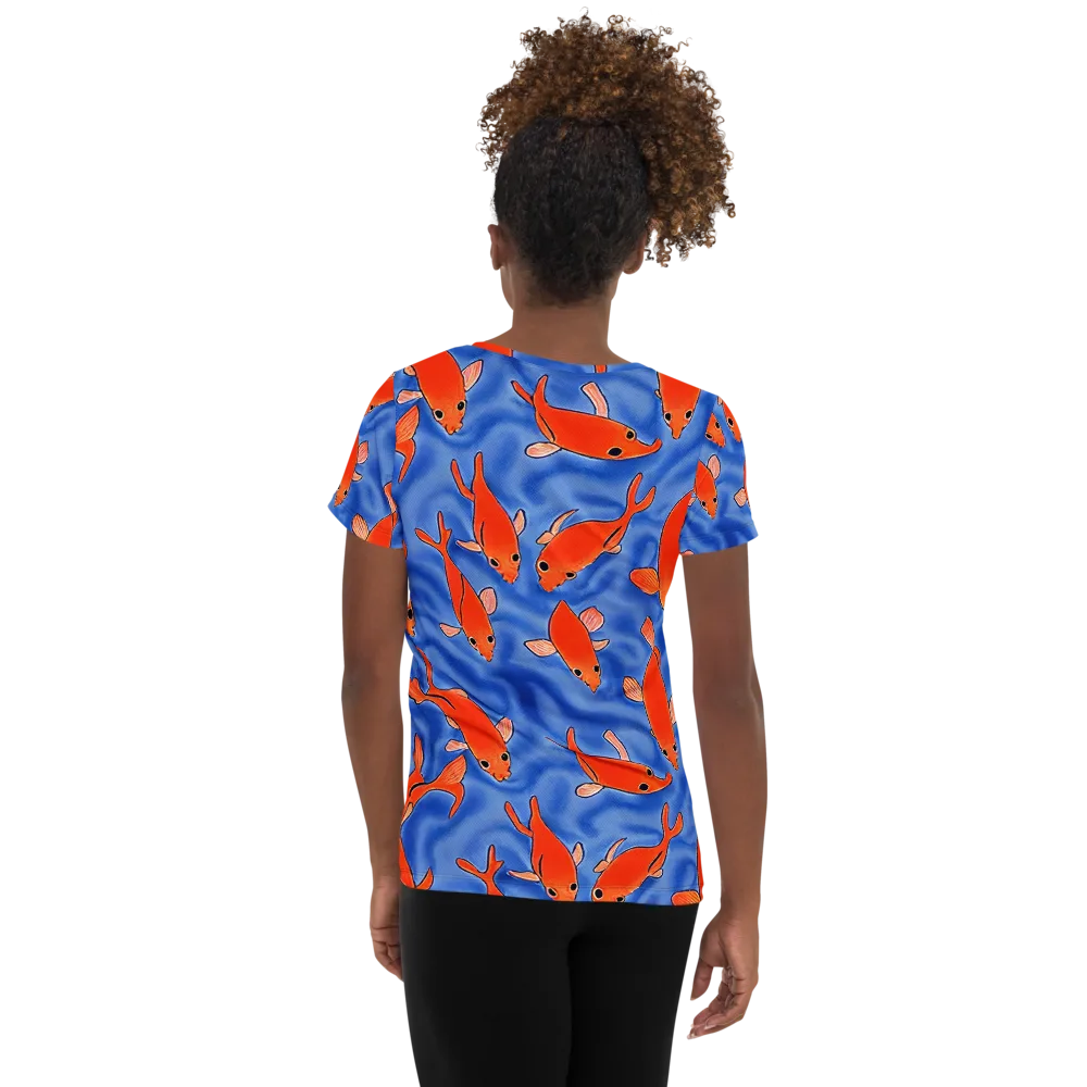 Ember Tide on Women's Athletic T-Shirt — Back