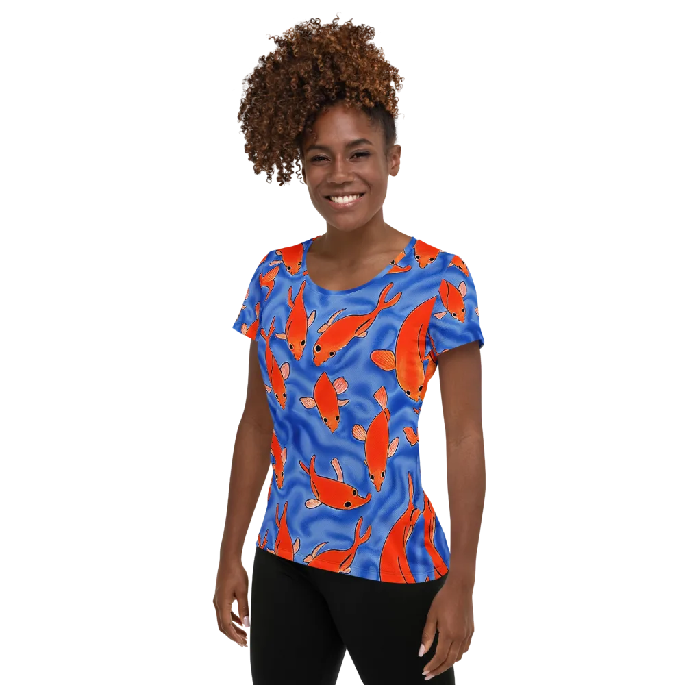 Ember Tide on Women's Athletic T-Shirt — Left