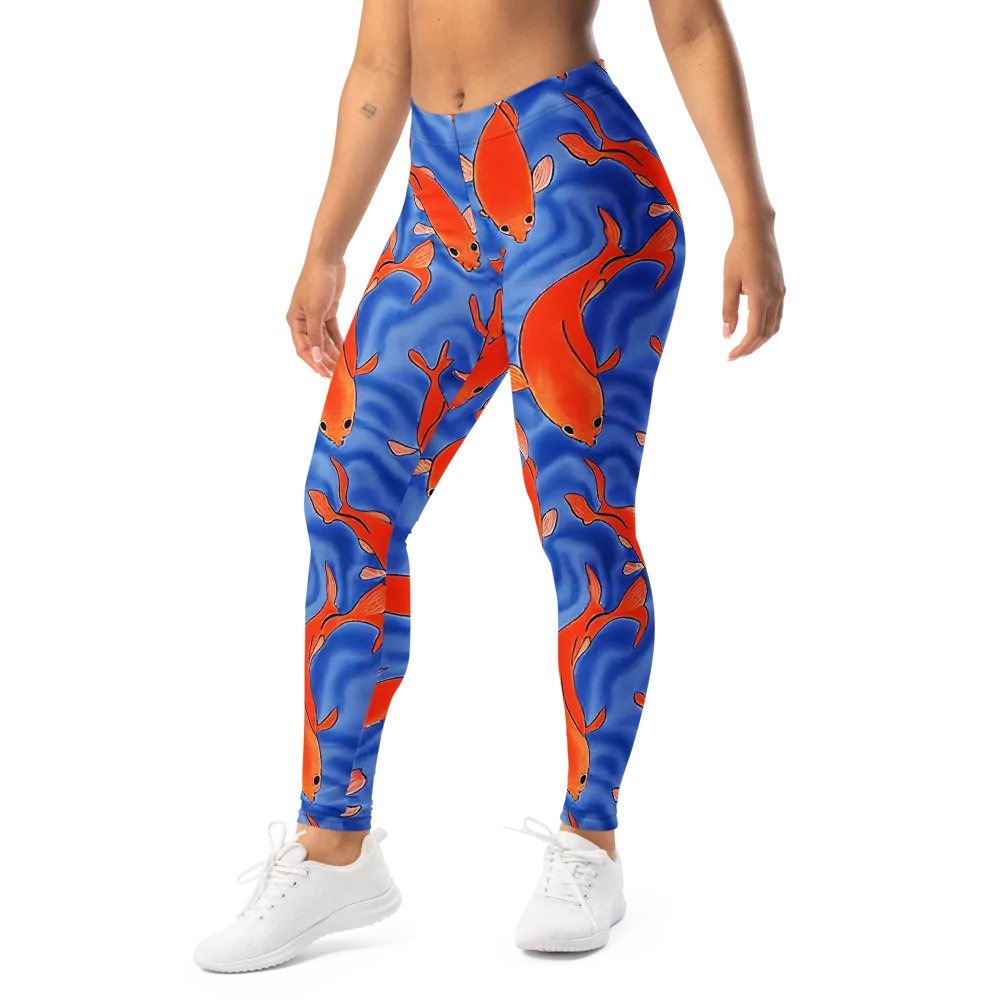 Ember Tide on Leggings — Left Front