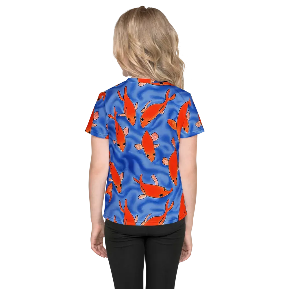 Ember Tide on Kids Crew Neck T-Shirt — Back