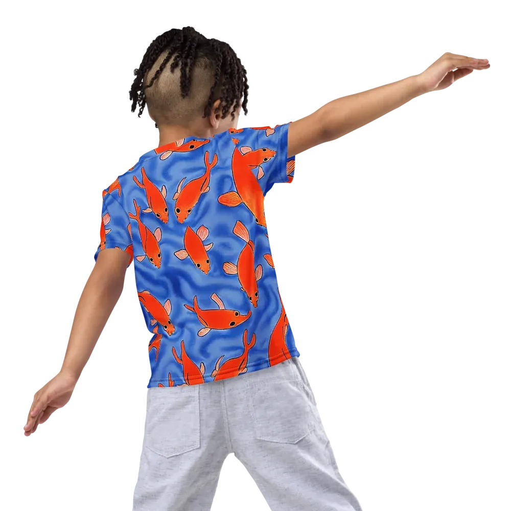 Ember Tide on Kids Crew Neck T-Shirt — Back