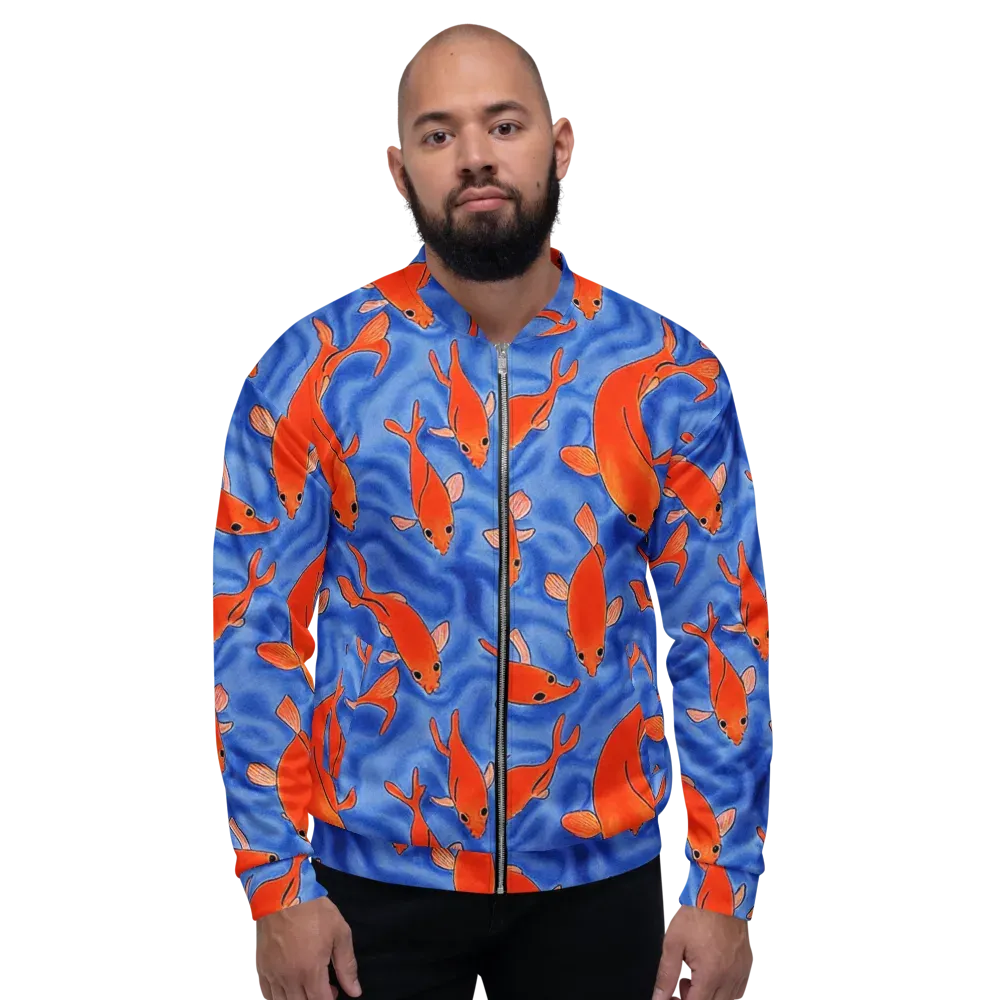 Ember Tide on Bomber Jacket — Front