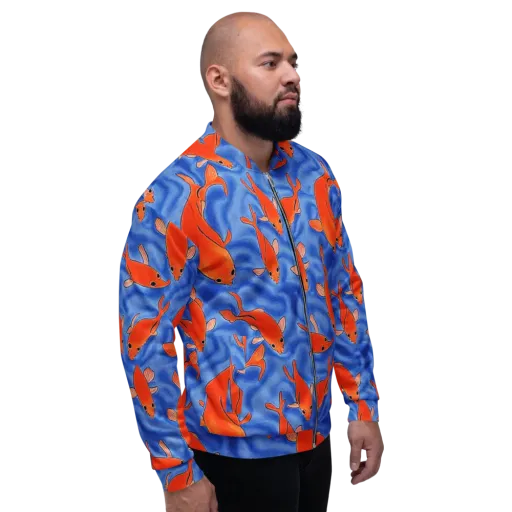 Ember Tide on a Bomber Jacket