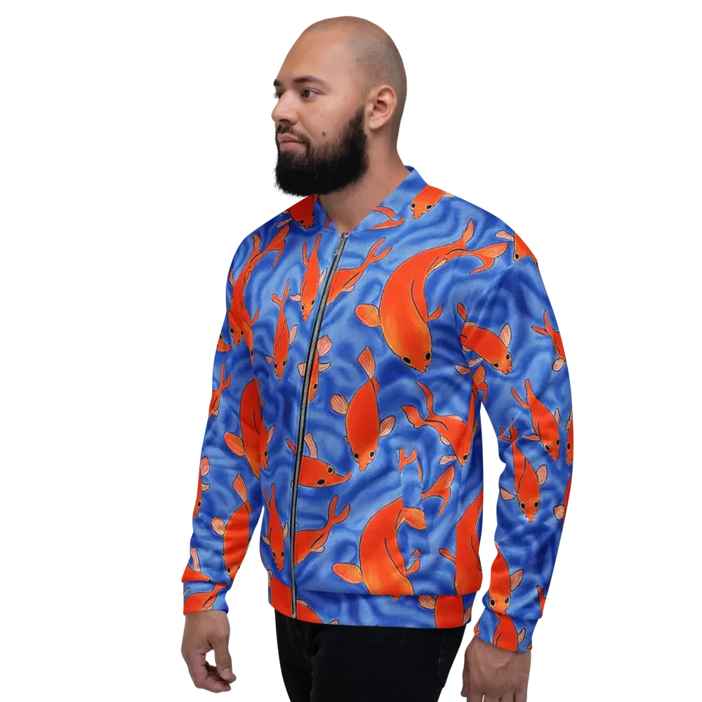 Ember Tide on Bomber Jacket — Left