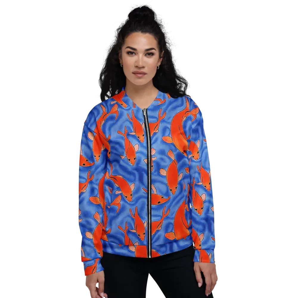 Ember Tide on Bomber Jacket — Front