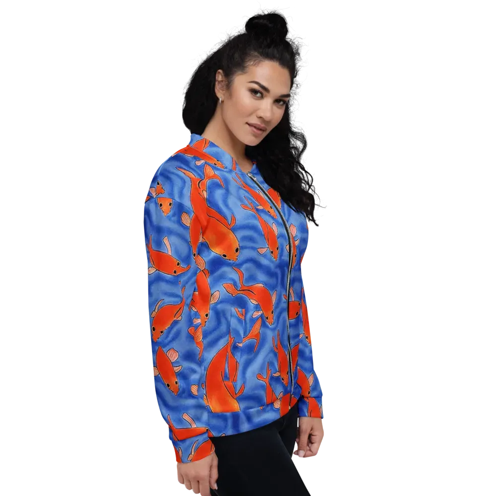 Ember Tide on Bomber Jacket — Right