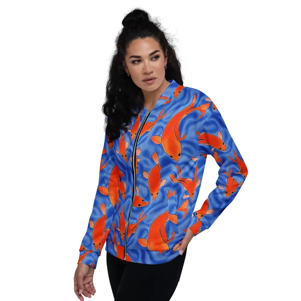 Ember Tide on Bomber Jacket — Left