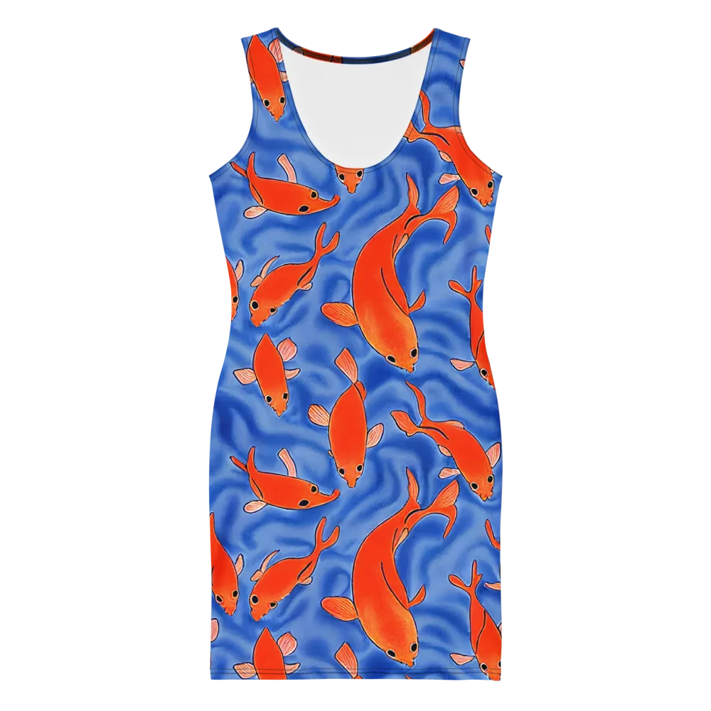 Ember Tide on Bodycon Dress — Front